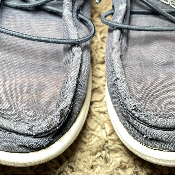 Kids Hey Dude Wally Stretch Canvas Tan Youth 1 US/ Canvas‎ Navy 13 US - Picture 4 of 10